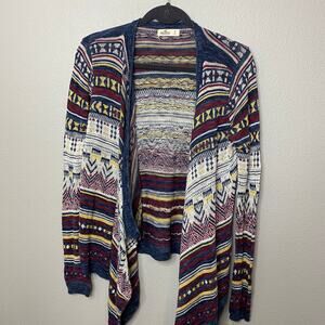 Hollister Aztec Print Cardigan Women's Size Small